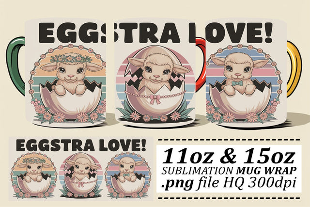 Mug wraps for sublimation, elevate your creativity! , Easter Sublimation afrosvg 