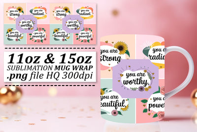 Mug wraps for sublimation, elevate your creativity! , Quote Sublimation afrosvg 