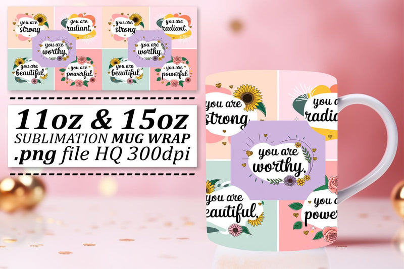Mug wraps for sublimation, elevate your creativity! , Quote Sublimation afrosvg 