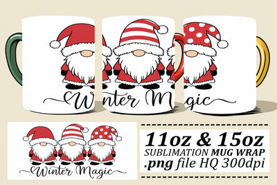 Mug wraps for sublimation, elevate your creativity! , Xmas Sublimation afrosvg 