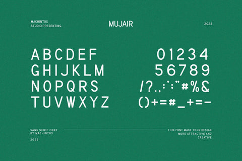 Mujair - Modern Sans Serif Font studioalmeera 