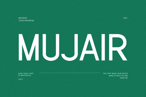 Mujair - Modern Sans Serif Font studioalmeera 