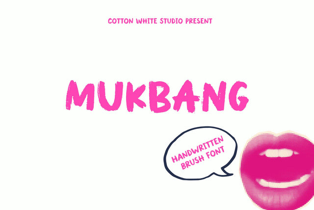 Mukbang Font Cotton White Studio 