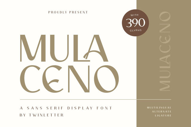 Mulaceno - Display Font Font twinletter 