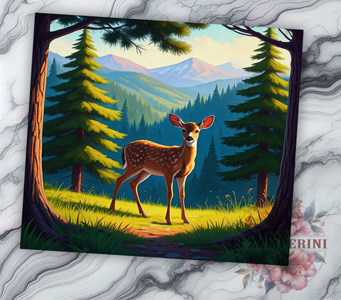 Mule Deer Tumbler, Mountain Decor, Wildlife Drinkware, Sublimation PNG, 20oz Tumbler, Outdoor Gift, Nature Lover, Rustic Cabin Decor Sublimation Li Zamperini 