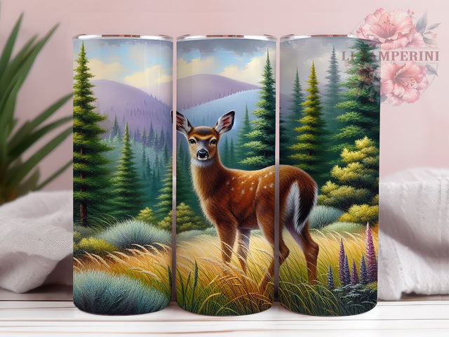 Mule Deer Tumbler, Mountain Decor, Wildlife Drinkware, Sublimation PNG, 20oz Tumbler, Outdoor Gift, Nature Lover, Rustic Cabin Decor Sublimation Li Zamperini 
