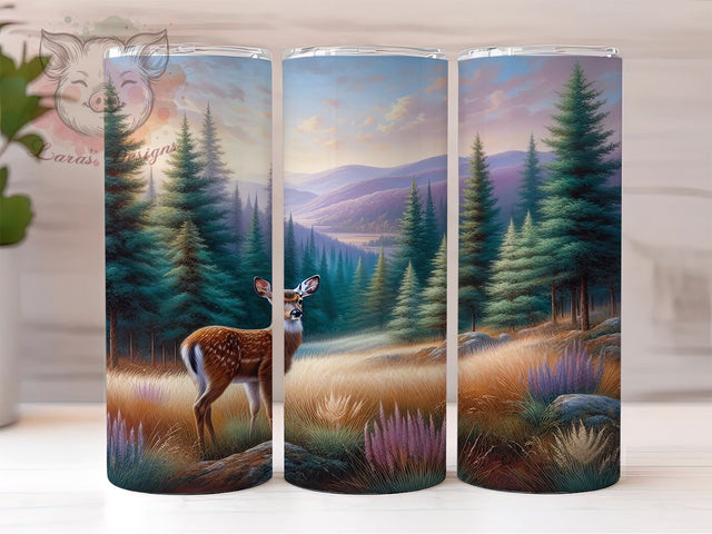 Mule Deer Tumbler, Mountain Design, 20oz Tumbler Wrap, Wildlife Gift, Outdoor Adventure, Hunting Decor, Nature Lover Gift, Digital Download Sublimation Lara' s Designs 
