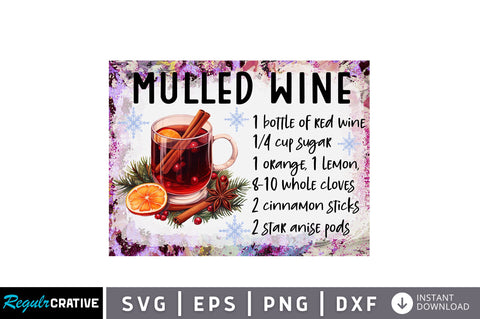Mulled wine PNG Design Sublimation Regulrcrative 