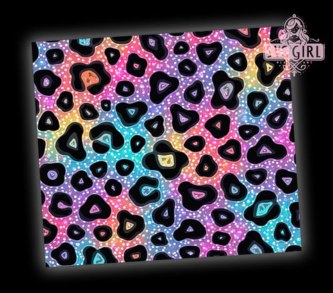 Multi Color Tie Dye Tumbler Wrap, Leopard Print Tumbler, 20oz Sublimation, Colorful Leopard Design, Trendy Drinkware, Tie Dye Leopard Wrap, Stylish Tumbler Design Sublimation SvggirlplusArt 