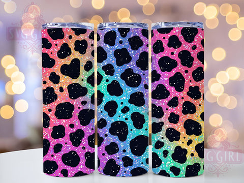 Multi Color Tie Dye Tumbler Wrap, Leopard Print Tumbler, 20oz Sublimation, Colorful Leopard Design, Trendy Drinkware, Tie Dye Leopard Wrap, Stylish Tumbler Design Sublimation SvggirlplusArt 