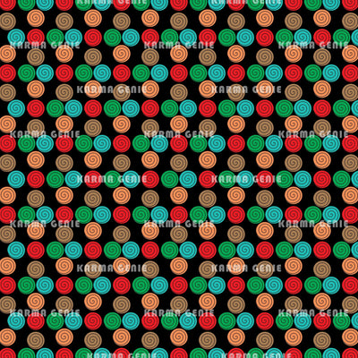 Multi Colored Spirals And Circles Background Pattern Digital Paper Digital Pattern Karma Genie Graphics 