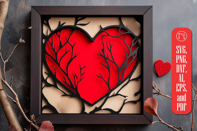 Multi-Layer Valentine Heart SVG Cut File SVG MD JOYNAL ABDIN 