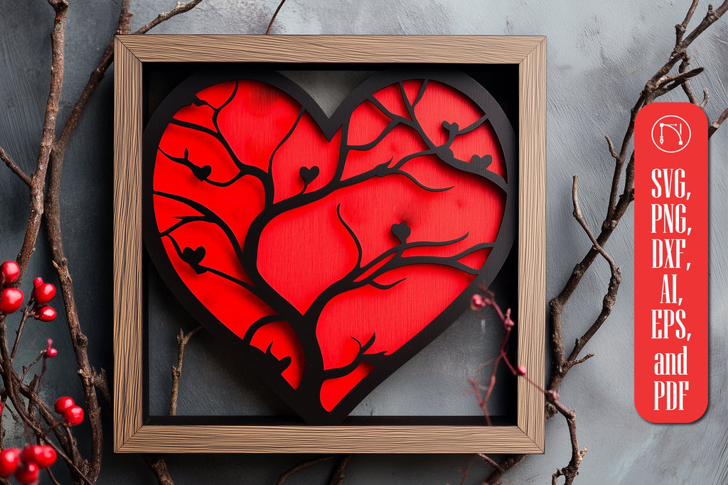Multi-Layer Valentine Heart SVG Cut File - So Fontsy