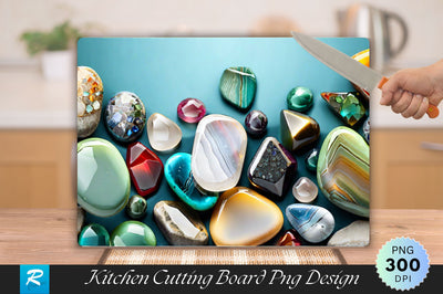 Multicolor Stones Cutting Board Sublimation Regulrcrative 