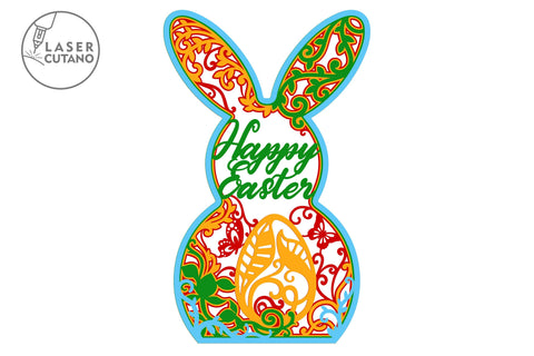 Multilayer Easter Bunny Set SVG LaserCutano 