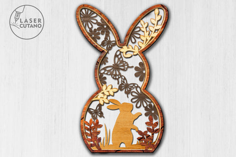 Multilayer Easter Bunny Set SVG LaserCutano 