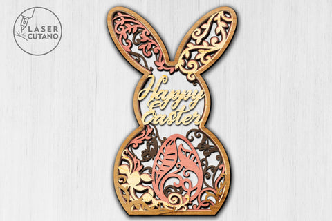 Multilayer Easter Bunny Set SVG LaserCutano 