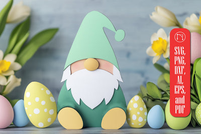 Multilayer Easter Gnome SVG Cut File SVG MD JOYNAL ABDIN 