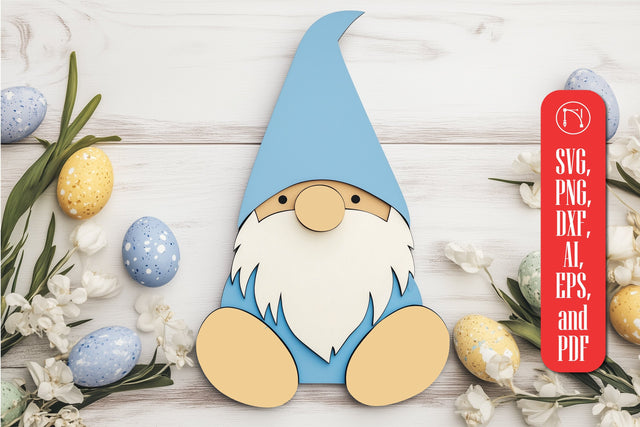 Multilayer Easter Gnome SVG Cut File SVG MD JOYNAL ABDIN 