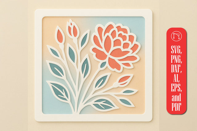 Multilayer Floral Decor SVG cut file SVG MD JOYNAL ABDIN 