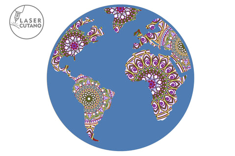 Multilayer GLOBE Laser Cut and Paper Cut Template SVG LaserCutano 