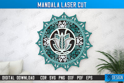 Multilayered Mandala Laser Cut | Detailed Mandala Design | Wall Art | CNC Files SVG Fly Design 