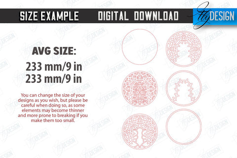 Multilayered Sports Mandala Laser Cut Bundle | Detailed Mandala Design | Wall Art | CNC Files SVG Fly Design 