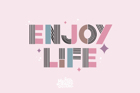 Multiline Retro Font - Stardust, Handwritten font Font Mastilo Designs 