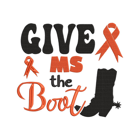 Multiple Sclerosis Embroidery Designs Bundle, MS Awareness Embroidery Files, Orange Ribbon Embroidery, Inspirational MS Quotes Embroidery/Applique DESIGNS HappyDesignStudio 