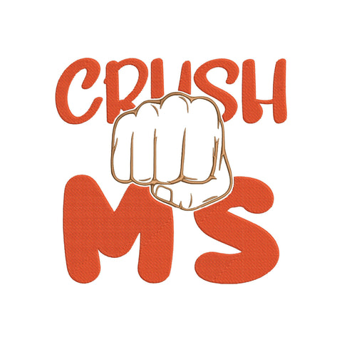 Multiple Sclerosis Embroidery Designs Bundle, MS Awareness Embroidery Files, Orange Ribbon Embroidery, Inspirational MS Quotes Embroidery/Applique DESIGNS HappyDesignStudio 