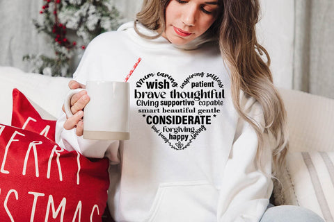 Mum caring inspiring selfless wish patient brave thoughtful giving supportive capable smart beautiful gentle Considerate kind funny forgiving loving happy-01 SVG Angelina750 