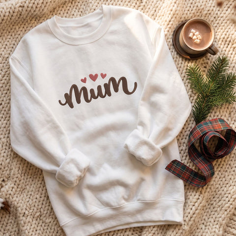 Mum Embroidery Design – Cute Script Mum with Hearts Mother's Day Machine Embroidery File Embroidery/Applique DESIGNS PatternFeed8 