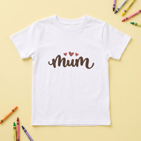 Mum Embroidery Design – Cute Script Mum with Hearts Mother's Day Machine Embroidery File Embroidery/Applique DESIGNS PatternFeed8 