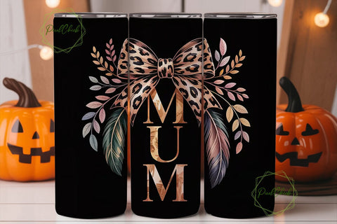 Mum Leopard Print Tumbler Wrap Sublimation PixelChick 