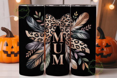 Mum Leopard Print Tumbler Wrap Sublimation PixelChick 