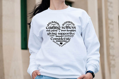 Mummy caring inspiring selfless wish patient brave thoughtful giving supportive capable smart beautiful gentle Considerate kind funny forgiving loving happy-01 SVG Angelina750 