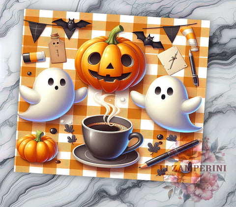 Mummy Highland Cow 20oz Tumbler Wrap PNG, Halloween Highland Cow Tumbler PNG Sublimation Design, Straight & Tapered Tumbler Wrap, Instant Digital Download Sublimation Li Zamperini 