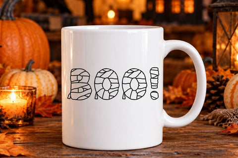 Mummy Wrap - Halloween Decorative Font (OTF, TTF & SVG Alphabet) Font AnningArts Design 