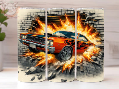 Muscle Car 20oz Tumbler Png, Straight & Tapered Tumbler Png, Wall Break Tumbler Png, Digital Download PNG Sublimation Lara' s Designs 