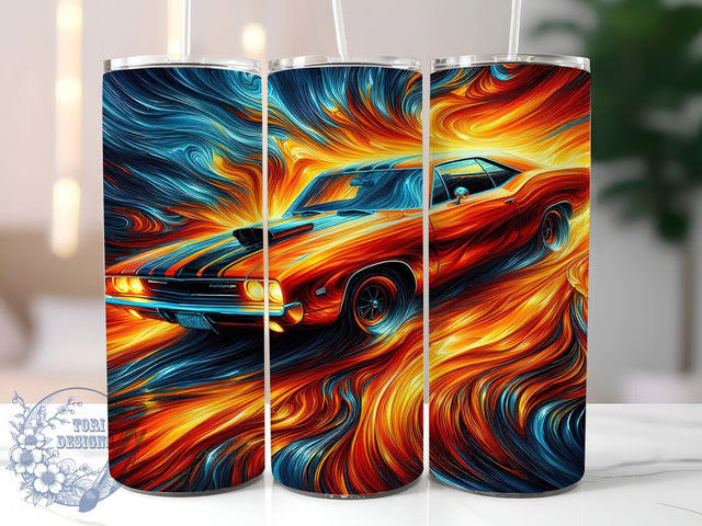 Muscle Car Vintage Tumbler Wrap, Classic Car Wrap PNG, 20oz Tumbler Sublimation, Vintage Car Tumbler, Car Lover Cup Design, Hot Rod Tumbler Wrap, Car Enthusiast Gift Sublimation ToriDesigns 
