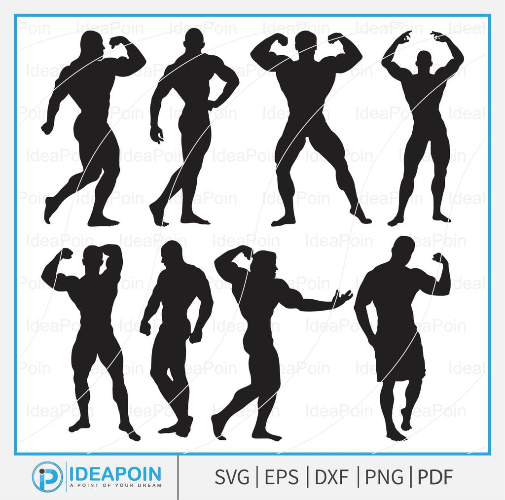 Muscles svg, Weightlifter SVG, Bodybuilder Man SVG Fitness Svg ...
