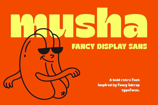 Musha - Bold Display Sans Font Arterfak Project 