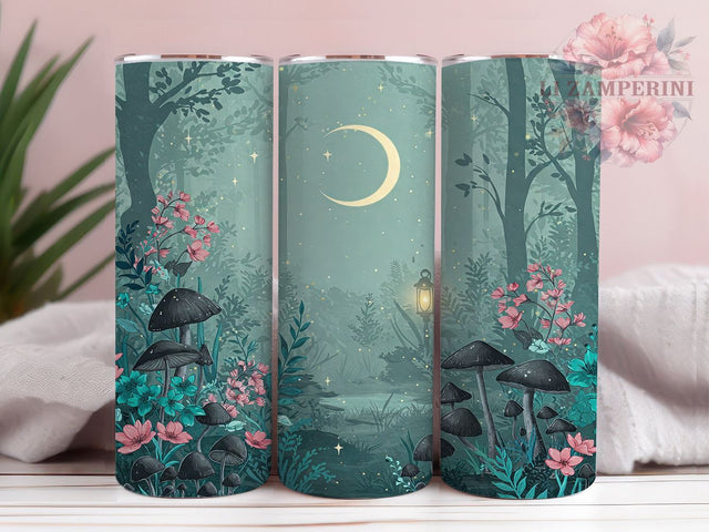Mushroom Botanical 20oz Tumbler Wrap, Fungi Design Cup, 20oz Sublimation, Nature-Inspired Drinkware, Botanical Gift, Cute Mushroom Art, Whimsical Tumbler Sublimation Li Zamperini 
