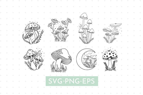 Mushroom Clipart Bundle SVG MaiaLunaDesign 