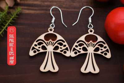 Mushroom Earring Set SVG SVG MD JOYNAL ABDIN 
