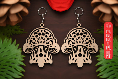 Mushroom Earring Set SVG SVG MD JOYNAL ABDIN 