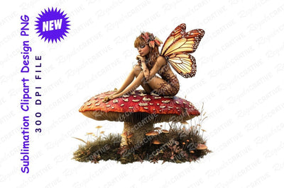 Mushroom fairy clipart png Sublimation Regulrcrative 