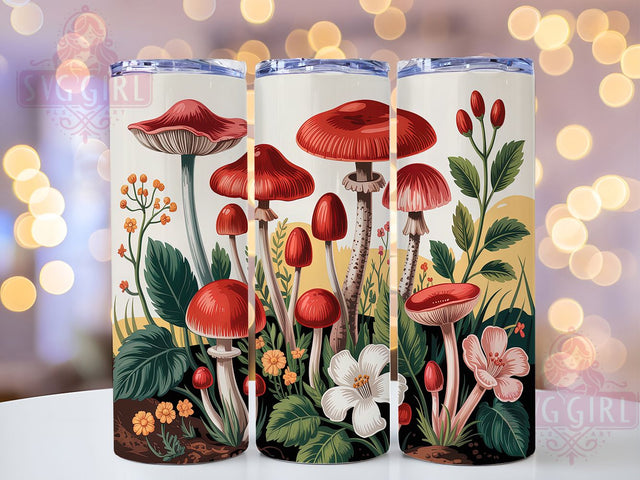 Mushroom Forest Fall Vibes Tumbler, Mushroom Tumbler Wrap, Autumn Mushroom Cup, 20oz Sublimation, Cozy Fall Mug, Forest Mushroom Tumbler, Autumn Nature Wrap Sublimation SvggirlplusArt 