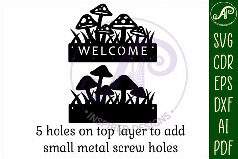 Mushroom Key holder designs SVG APInspireddesigns 