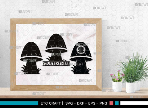 Mushroom Monogram, Mushroom Silhouette, Mushroom SVG, Fungus Svg, Fungi Svg, Shrooms Svg, Oyster Mushroom Svg, SB00522 SVG ETC Craft 